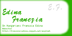 edina franczia business card